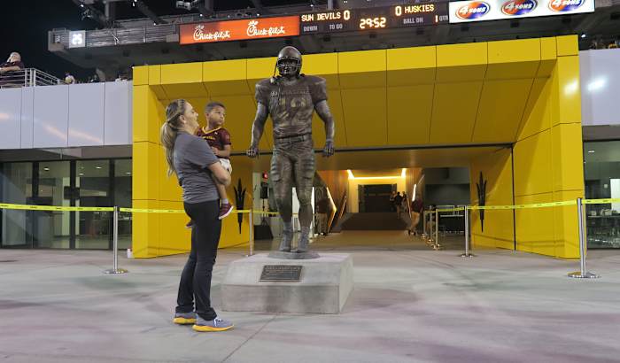 Arizona State’s new Pat Tillman statue.